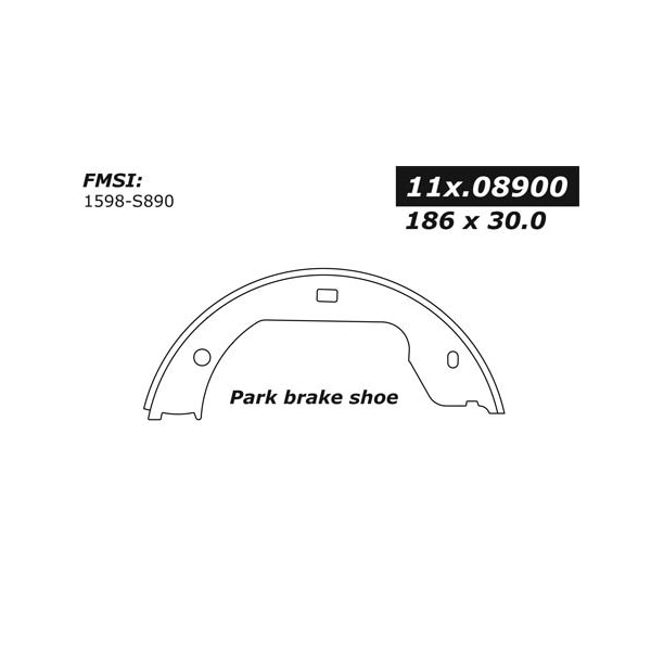 Centric Parts Centric Brake Shoes, 111.08900 111.08900 - main